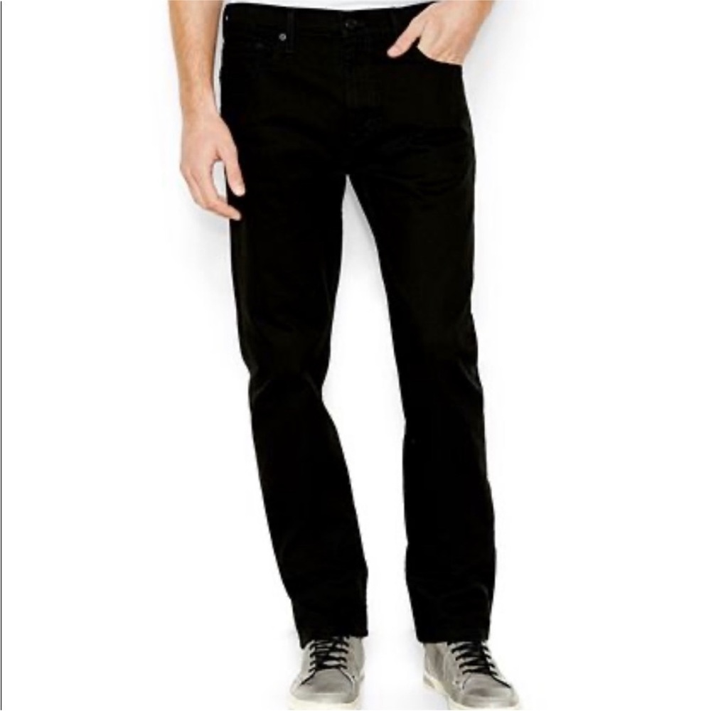Levi’s Men's 513 Slim Straight Fit Jeans Jet Black Size 35x30 classic Jeans